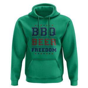 Patriotic BBQ Hoodie Beer, Freedom, and BBQ Design TS01 Irish Green Print Your Wear