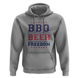 Patriotic BBQ Hoodie Beer, Freedom, and BBQ Design TS01 Sport Gray Print Your Wear