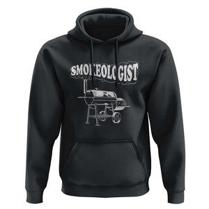 Smokeologist Hoodie Funny Pitmaster BBQ Smoker Grilling Gift TS01 Black Print Your Wear