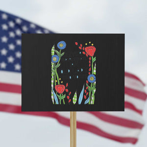 Never Underestimate an Old Lady Who Votes Protest Sign Feminist Gift for Women TS01 Horizontal 18" × 24" Black Print Your Wear