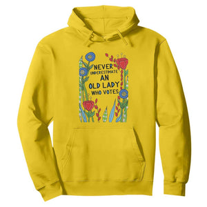 Never Underestimate an Old Lady Who Votes Hoodie Feminist Gift for Women TS01 Daisy Print Your Wear