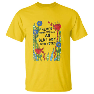Never Underestimate an Old Lady Who Votes T Shirt Feminist Gift for Women TS01 Daisy Print Your Wear