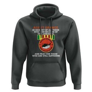 Agent Orange Awareness Hoodie Agent Orange Remember Our Sacrifice - Patriotic Veterans Day Gift for U.S. Veteran Dad or Grandpa TS01 Dark Heather Print Your Wear