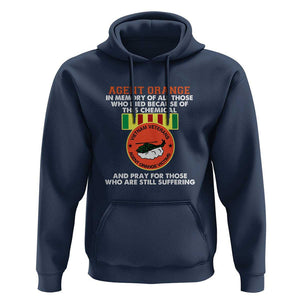 Agent Orange Awareness Hoodie Agent Orange Remember Our Sacrifice - Patriotic Veterans Day Gift for U.S. Veteran Dad or Grandpa TS01 Navy Print Your Wear