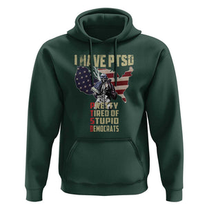 I Have PTSD Hoodie Patriotic Gift for U.S. Dad or Grandpa - Perfect for Veterans & Patriots TS01 Dark Forest Green Print Your Wear