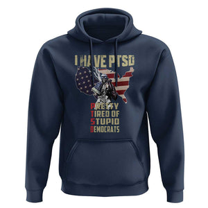 I Have PTSD Hoodie Patriotic Gift for U.S. Dad or Grandpa - Perfect for Veterans & Patriots TS01 Navy Print Your Wear