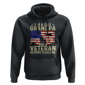I'm a Dad, Grandpa, and Veteran - Vintage Patriotic Veterans Day Hoodie TS01 Black Print Your Wear