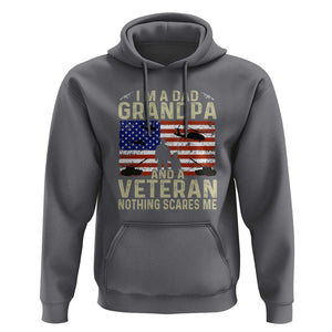 I'm a Dad, Grandpa, and Veteran - Vintage Patriotic Veterans Day Hoodie TS01 Charcoal Print Your Wear