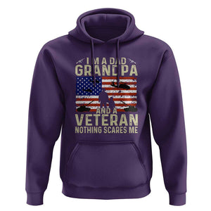I'm a Dad, Grandpa, and Veteran - Vintage Patriotic Veterans Day Hoodie TS01 Purple Print Your Wear