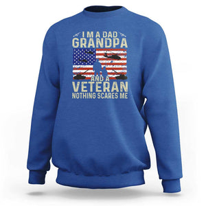I'm a Dad, Grandpa, and Veteran - Vintage Patriotic Veterans Day Sweatshirt TS01 Royal Blue Print Your Wear