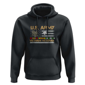 US Army Vietnam Veteran - Patriotic USA Flag Military Hoodie Vietnam War Veteran Tribute TS01 Black Print Your Wear