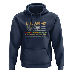 US Army Vietnam Veteran - Patriotic USA Flag Military Hoodie Vietnam War Veteran Tribute TS01 Navy Print Your Wear