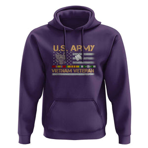 US Army Vietnam Veteran - Patriotic USA Flag Military Hoodie Vietnam War Veteran Tribute TS01 Purple Print Your Wear