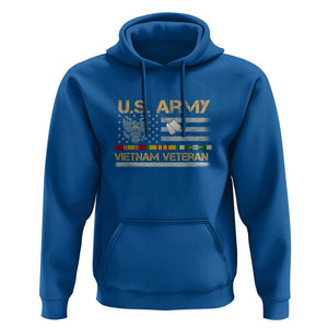 US Army Vietnam Veteran - Patriotic USA Flag Military Hoodie Vietnam War Veteran Tribute TS01 Royal Blue Print Your Wear