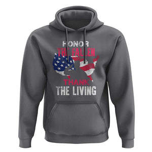 Patriotic Memorial Hoodie Honor the Fallen - Veteran Themed Military Support TS01 Charcoal Print Your Wear