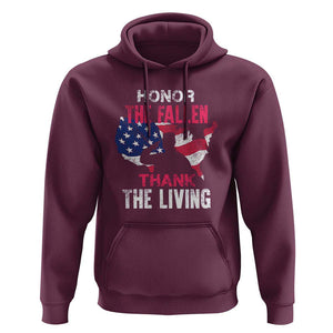 Patriotic Memorial Hoodie Honor the Fallen - Veteran Themed Military Support TS01 Maroon Print Your Wear