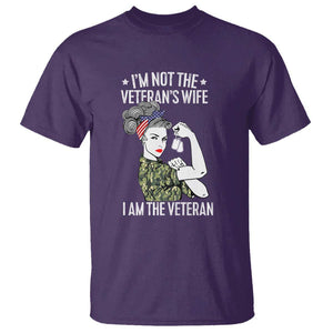 I'm Not the Veteran's Wife, I'm the Veteran T Shirt Patriotic Military Women TS01 Purple Print Your Wear