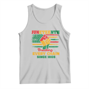 Juneteenth Tank Top Breaking Every Chain Since 1865 American Flag TS01 Ash Print Your Wear