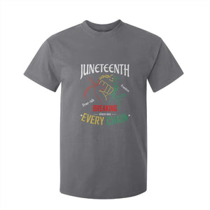 Juneteenth 1865 T Shirt For Kid Breaking Every Chain Freeish Black Freedom TS01 Charcoal Print Your Wear