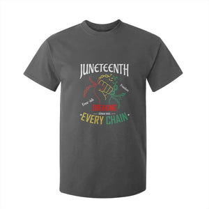 Juneteenth 1865 T Shirt For Kid Breaking Every Chain Freeish Black Freedom TS01 Dark Heather Print Your Wear