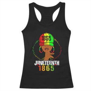 Afro Queen Racerback Tank Top Juneteenth 1865 TS01 Black Print Your Wear