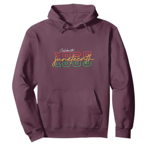 Black History Hoodie Celebrate Juneteenth 1865 TS01 Maroon Printyourwear