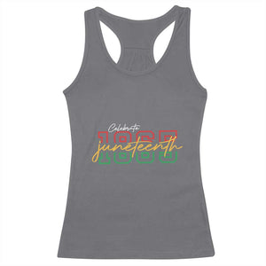 Black History Pride Racerback Tank Top Celebrate Juneteenth 1865 TS01 Charcoal Print Your Wear