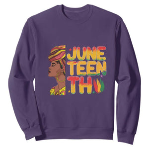 African Black History African American Ladies Juneteenth Sweatshirt TS01 Purple Printyourwear