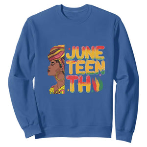 African Black History African American Ladies Juneteenth Sweatshirt TS01 Royal Blue Printyourwear