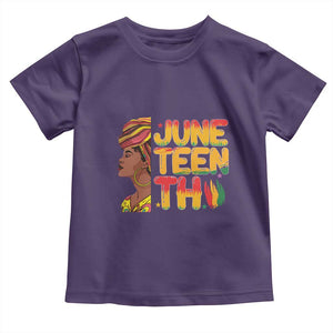 Juneteenth Black Woman Toddler T Shirt Black History African American Ladies TS01 Purple Print Your Wear