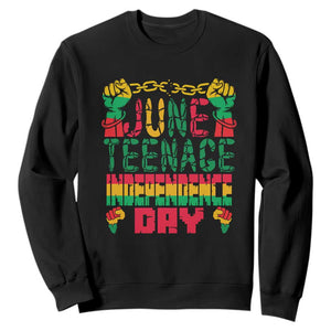 Independence Day Sweatshirt Juneteenth 1865 TS01 Black Printyourwear