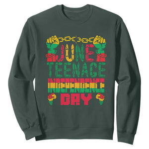 Independence Day Sweatshirt Juneteenth 1865 TS01 Dark Forest Green Printyourwear