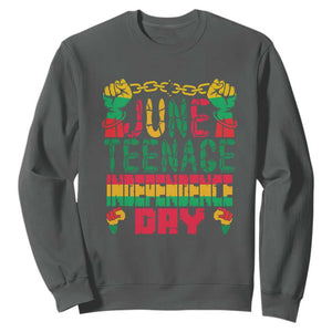 Independence Day Sweatshirt Juneteenth 1865 TS01 Dark Heather Printyourwear
