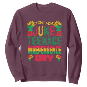 Independence Day Sweatshirt Juneteenth 1865 TS01 Maroon Printyourwear
