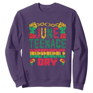 Independence Day Sweatshirt Juneteenth 1865 TS01 Purple Printyourwear