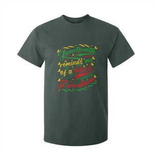 Black History Pride T Shirt For Kid Juneteenth Reminds Me Of a Black Freedom TS01 Dark Forest Green Print Your Wear