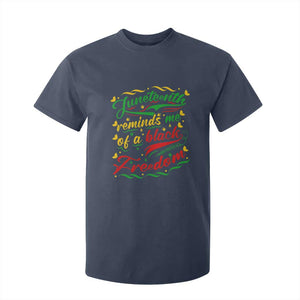 Black History Pride T Shirt For Kid Juneteenth Reminds Me Of a Black Freedom TS01 Navy Print Your Wear