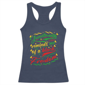 Black History Pride Racerback Tank Top Juneteenth Reminds Me Of a Black Freedom TS01 Navy Print Your Wear