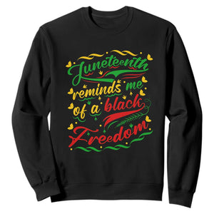 Black History Sweatshirt Juneteenth Reminds Me Of a Black Freedom TS01 Black Printyourwear