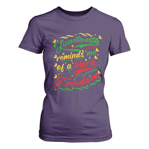 Black History Pride T Shirt For Women Juneteenth Reminds Me Of a Black Freedom TS01 Purple Print Your Wear