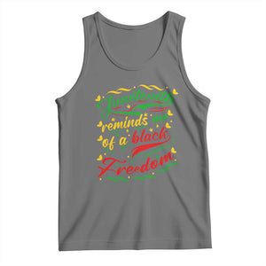 Black History Pride Tank Top Juneteenth Reminds Me Of a Black Freedom TS01 Black Heather Print Your Wear