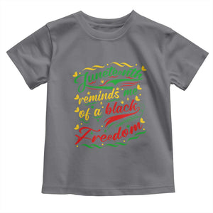 Black History Pride Toddler T Shirt Juneteenth Reminds Me Of a Black Freedom TS01 Charcoal Print Your Wear
