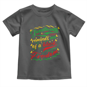 Black History Pride Toddler T Shirt Juneteenth Reminds Me Of a Black Freedom TS01 Dark Heather Print Your Wear