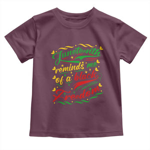 Black History Pride Toddler T Shirt Juneteenth Reminds Me Of a Black Freedom TS01 Maroon Print Your Wear
