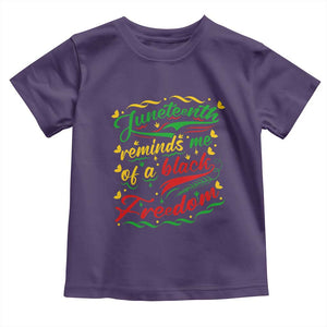 Black History Pride Toddler T Shirt Juneteenth Reminds Me Of a Black Freedom TS01 Purple Print Your Wear