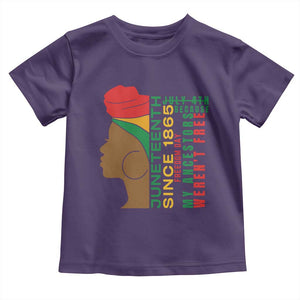 Juneteenth Since 1865 Toddler T Shirt My Ancestors Weren't Free TS01 Purple Print Your Wear