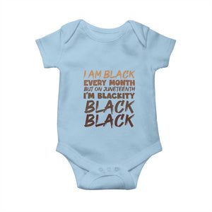 Black History Pride Baby Onesie But On Juneteenth I'm Blackity TS01 Light Blue Print Your Wear