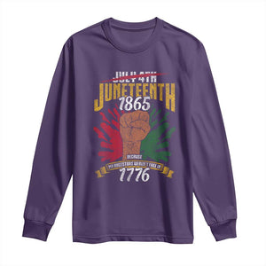 Juneteenth Since 1865 Long Sleeve Shirt My Ancestors Weren't Free In 1776 TS01 Purple Print Your Wear