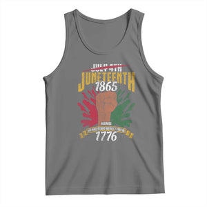 Juneteenth Since 1865 Tank Top My Ancestors Weren't Free In 1776 TS01 Black Heather Print Your Wear