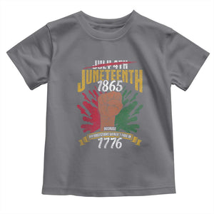 Juneteenth Since 1865 Toddler T Shirt My Ancestors Weren't Free In 1776 TS01 Charcoal Print Your Wear